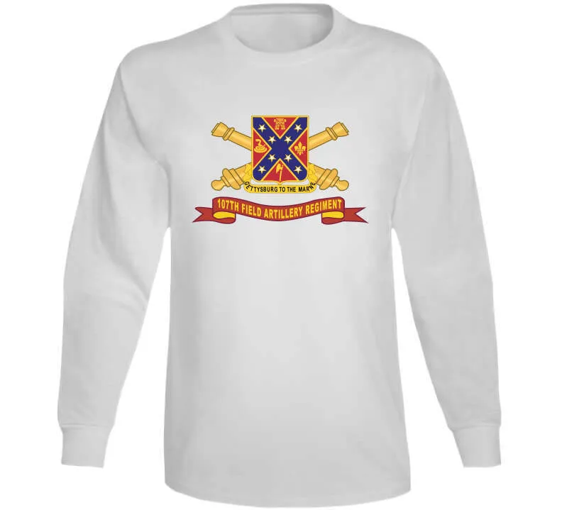 107th Field Artillery Regiment - Dui W Br - Ribbon X 300 Classic T Shirt, Crewneck Sweatshirt, Hoodie, Long Sleeve