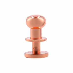 10mm, Shiny Copper, Press Stud Collar Button, Solid Brass - PK5, #P-2122-CPR