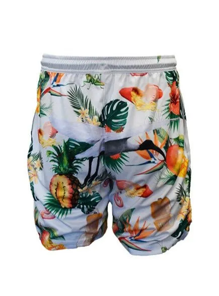 Adult Sun Safe Hawaiian Shorts - Bin Chicken White