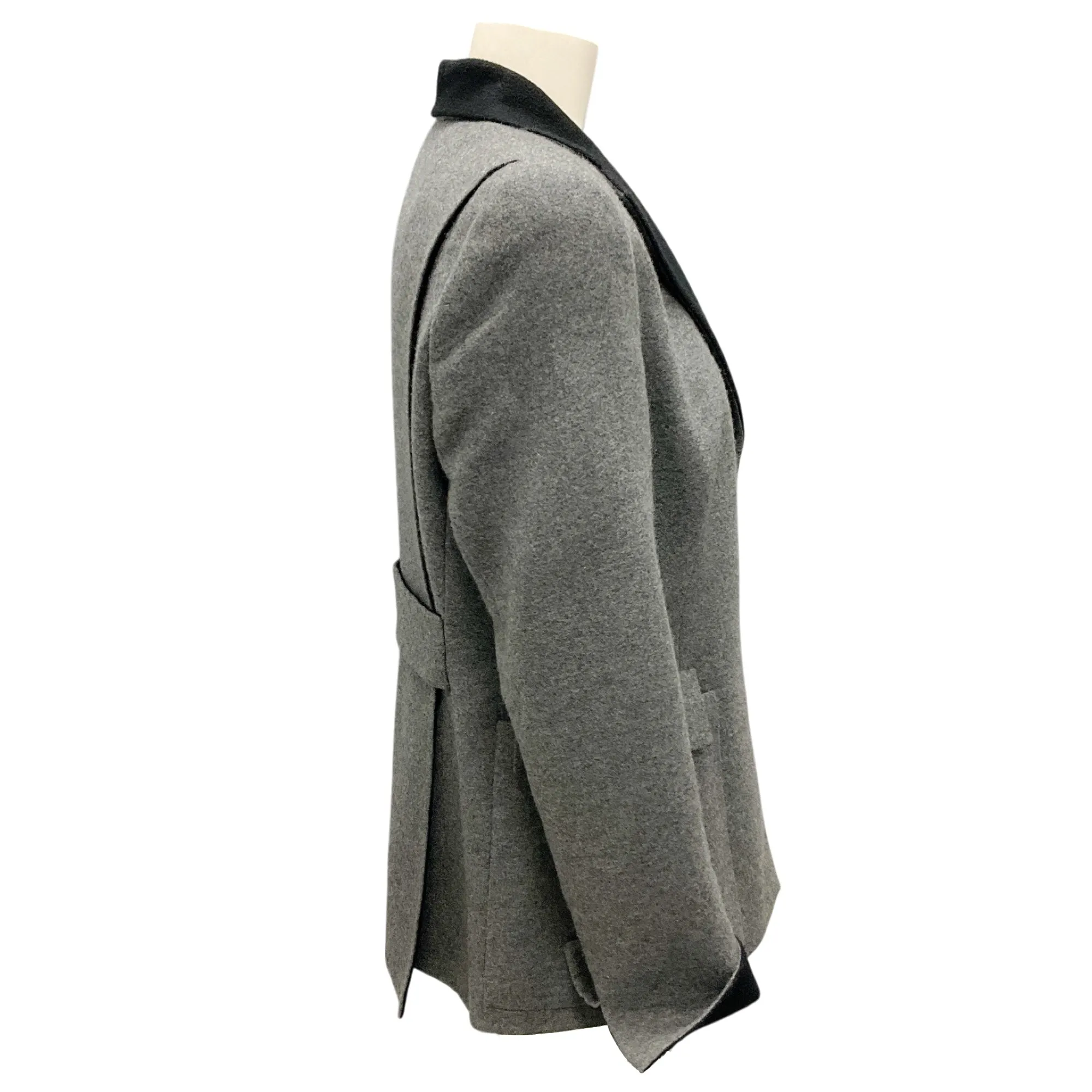 Akris Grey / Black Cashmere Jacket