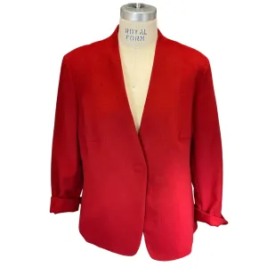 Akris Punto Red Wool and Angora Jacket