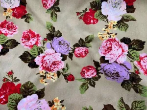 All Roses - Bubble Printed Crepe