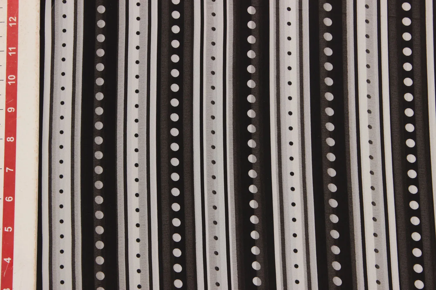 Black & White Printed Georgette Fabric