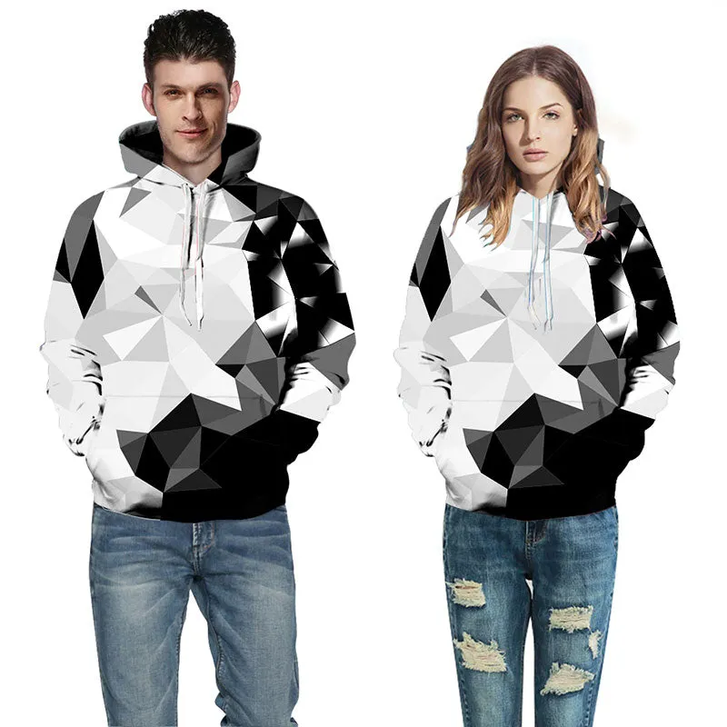 Black And White Geometry Art Hoodie