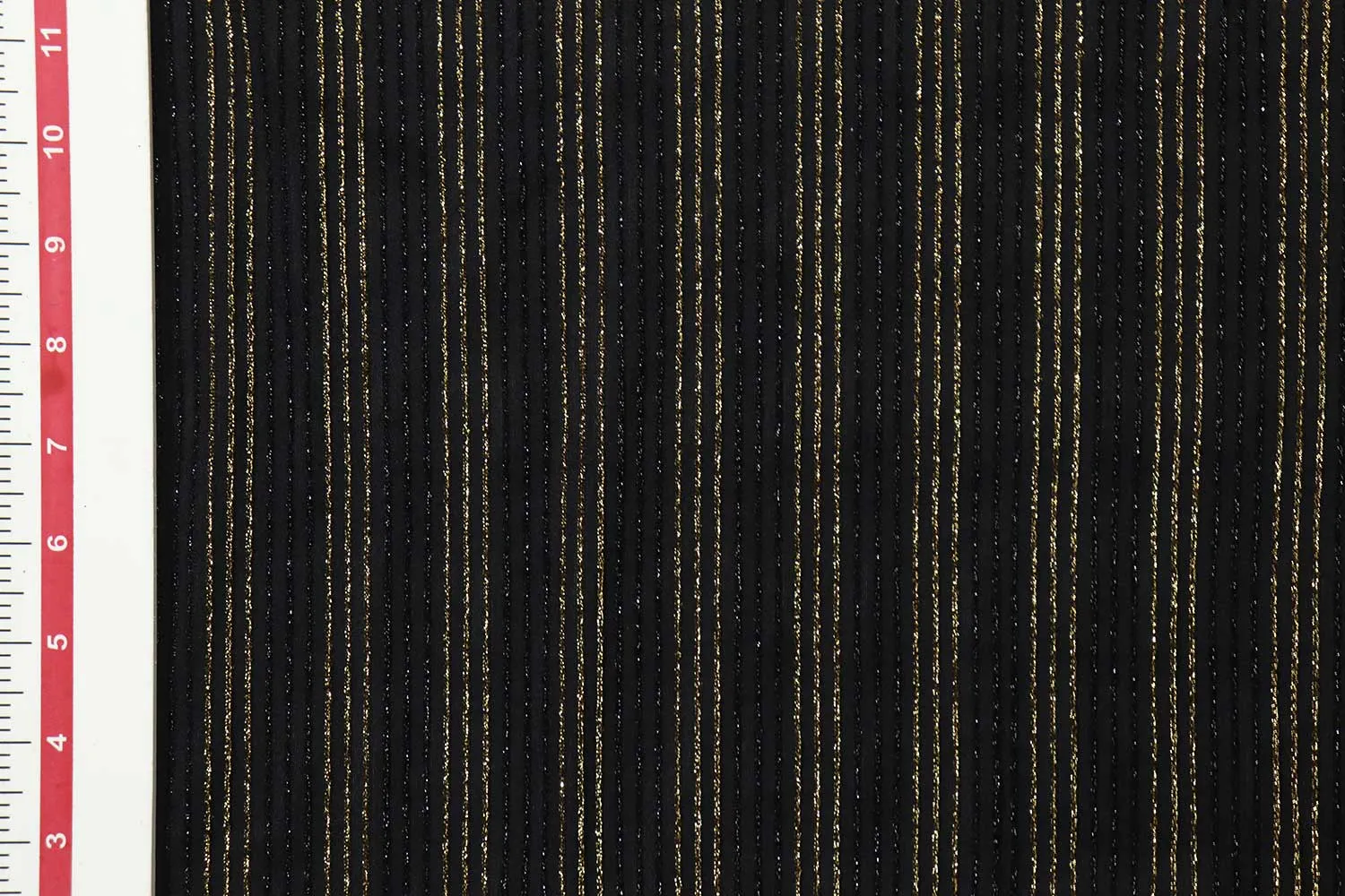 Black Lurex Stripe Knit Fabric