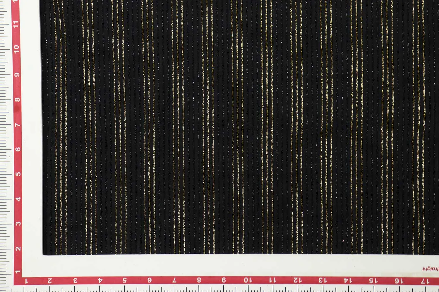 Black Lurex Stripe Knit Fabric