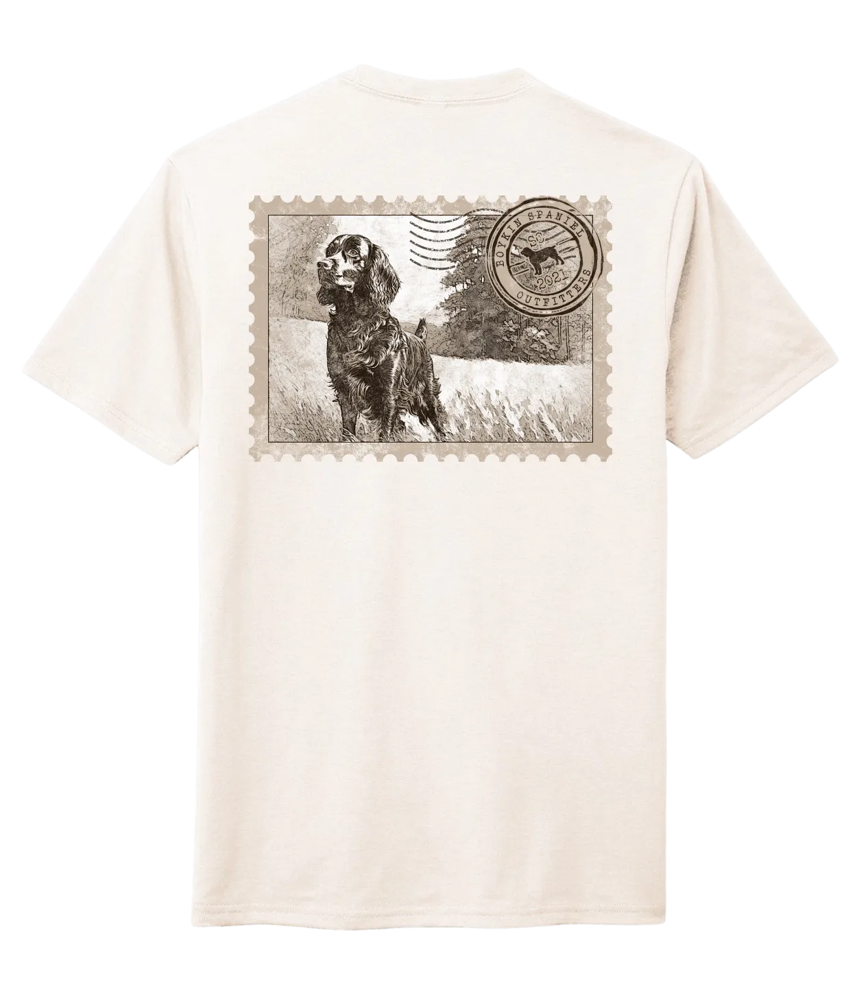 Boykin Spaniel Triblend T-Shirt - Iconic Boykin Stamp Design