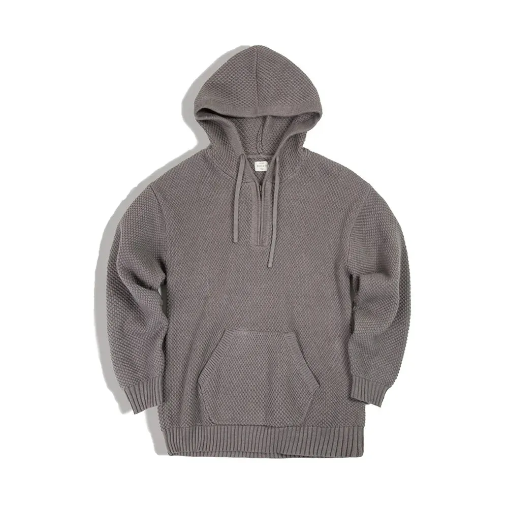 Casual Knit Sweater Half-zip Essentials Hoodies for Men - Warm Hooded Sweatshirt