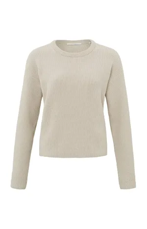 Chenille sweater with crewneck and long sleeves