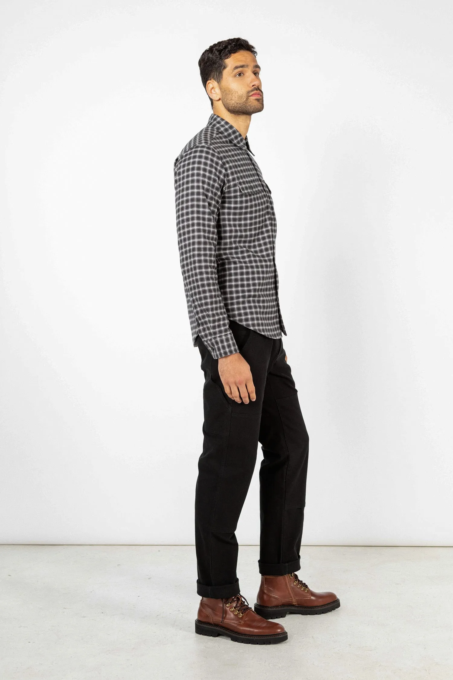 Cole Slim Shirt / Soft Black Check