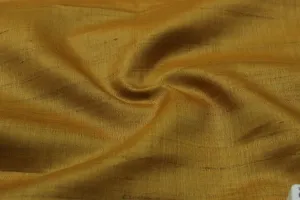 Deep Yellow Tussar Silk Fabric