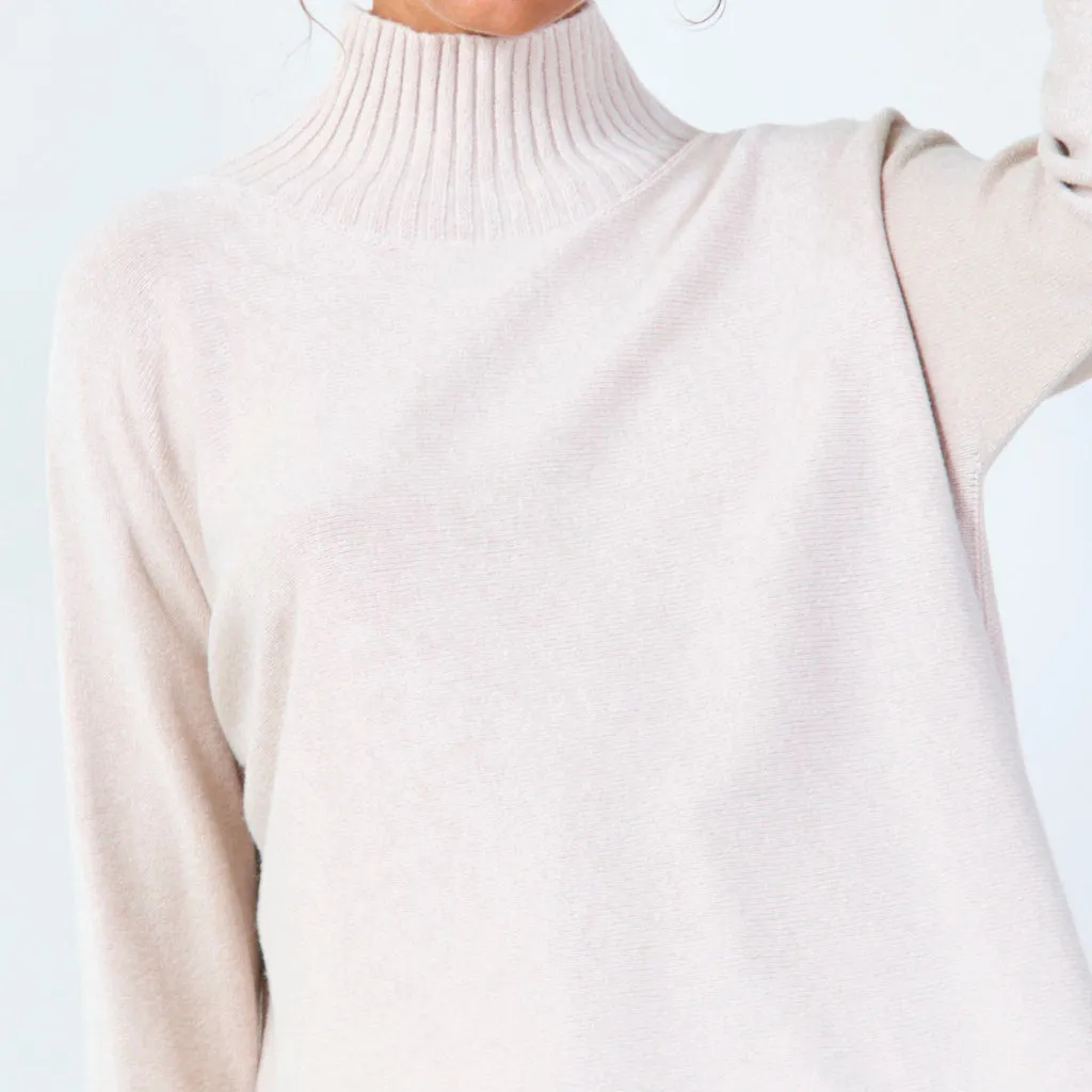 Elegant high-neck pullover sweater wholesale