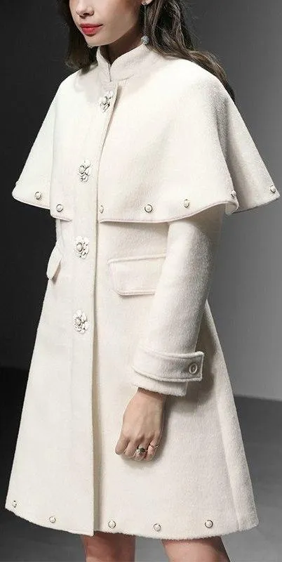 Embellished Cloak Coat