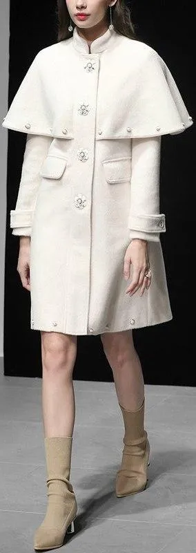 Embellished Cloak Coat