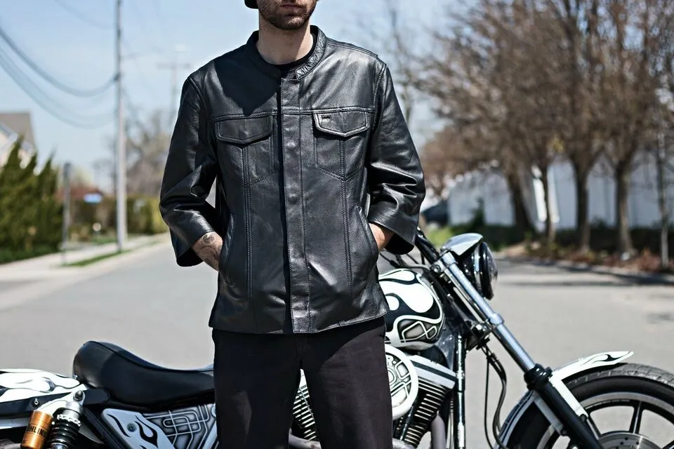 FIM419CDM | Mesa - Men's Motorcycle Leather Shirt