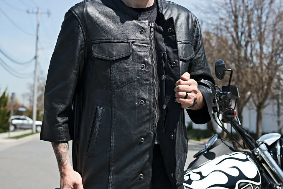 FIM419CDM | Mesa - Men's Motorcycle Leather Shirt