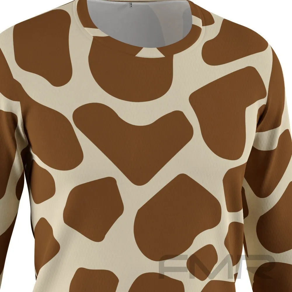 FMR Men's Giraffe Print Long Sleeve Shirt