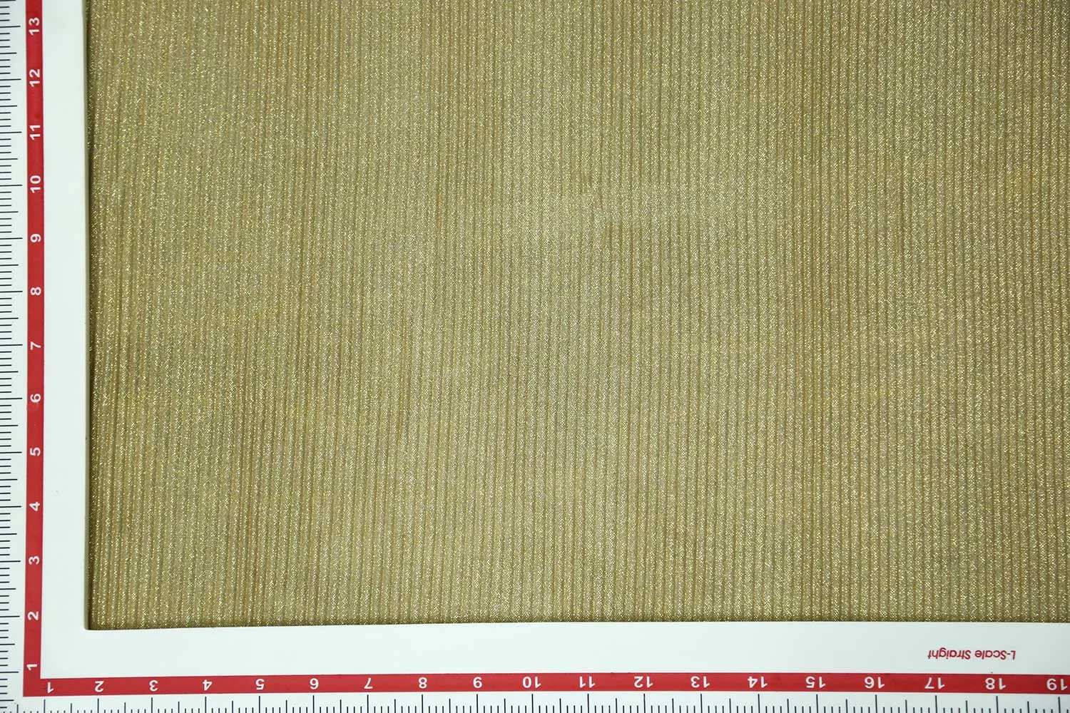 Gold Tan Pleated Foil Knit Fabric