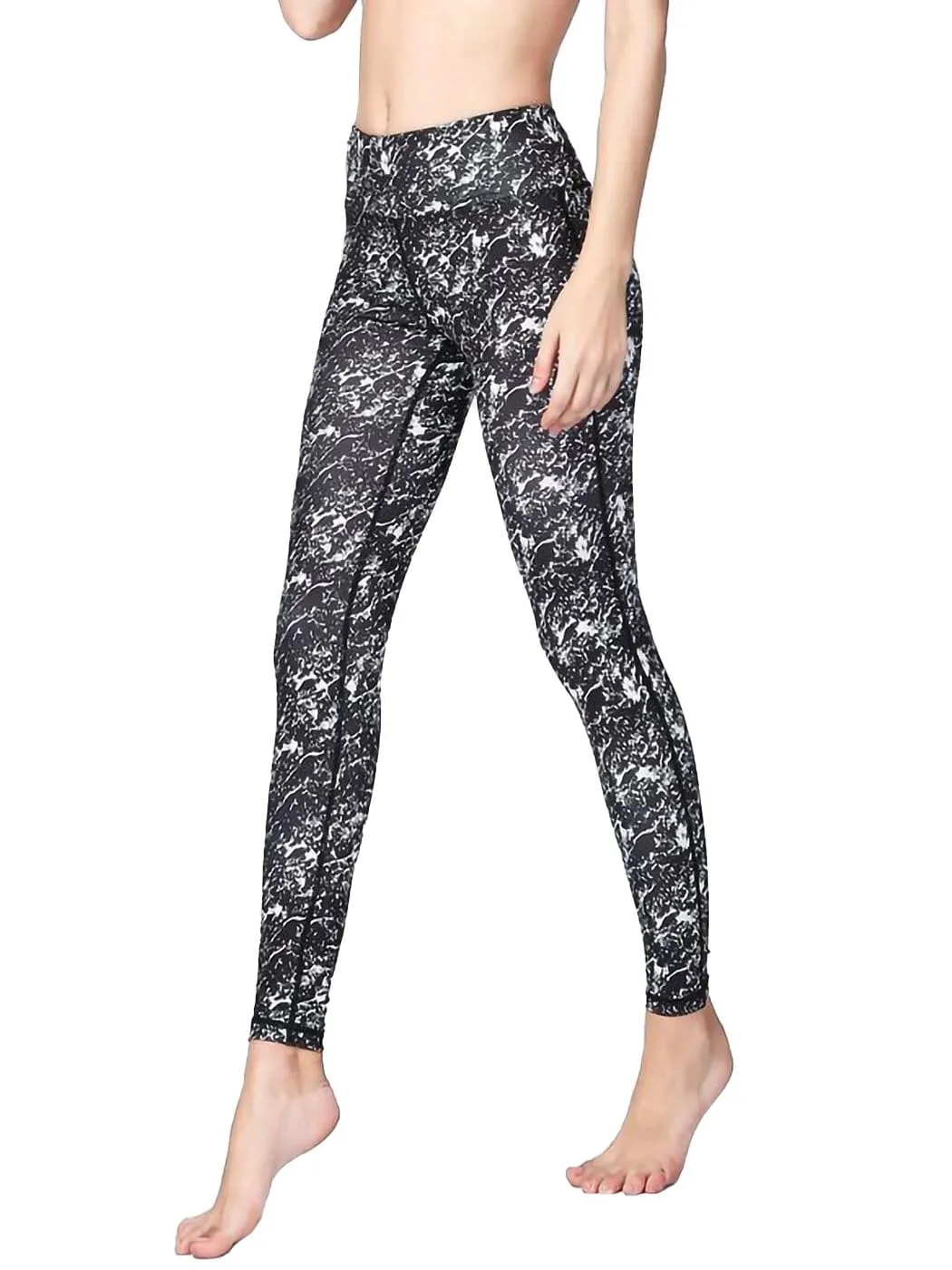 High Waist Printed Yoga Pants Full-Length Workout Fitness Leggings