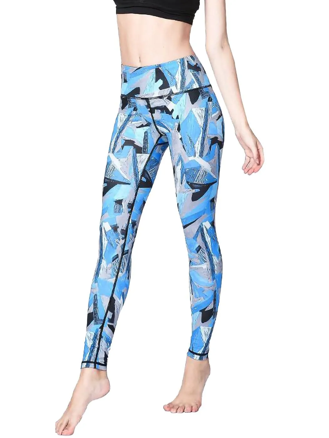 High Waist Printed Yoga Pants Full-Length Workout Fitness Leggings