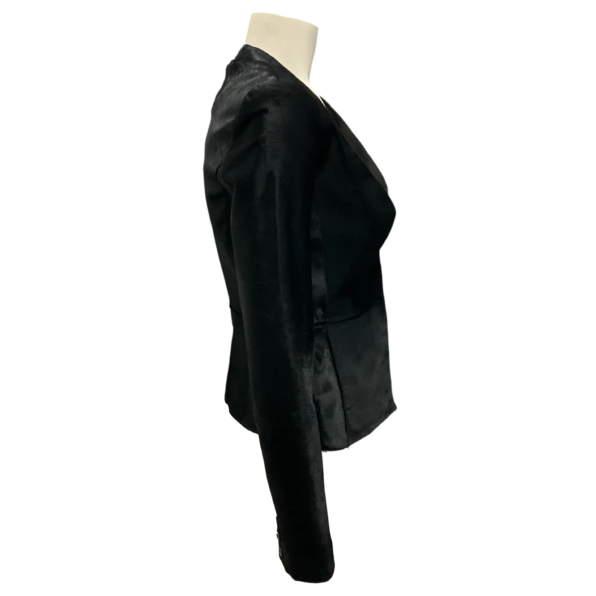 J Brand Black Calf Hair Jacket