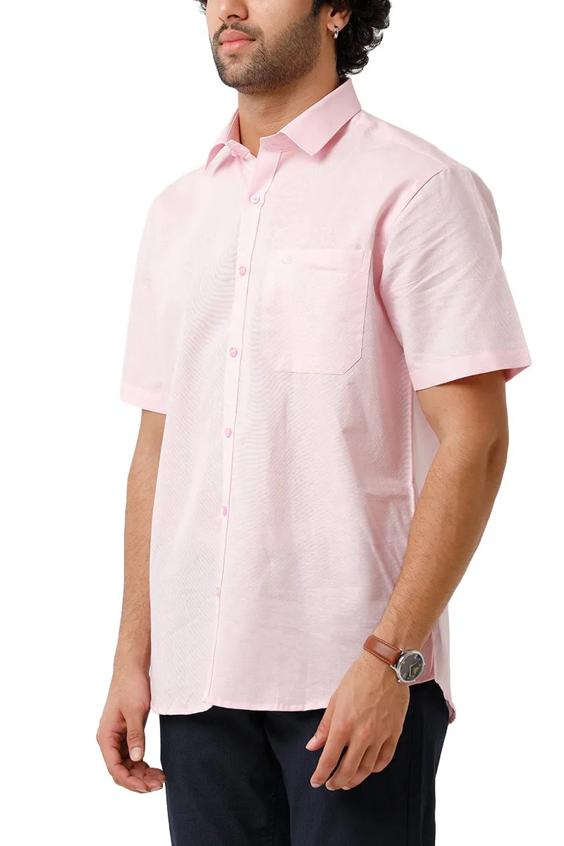 Jute Classic - Soft Pink Formal Shirt For Men | Ariser