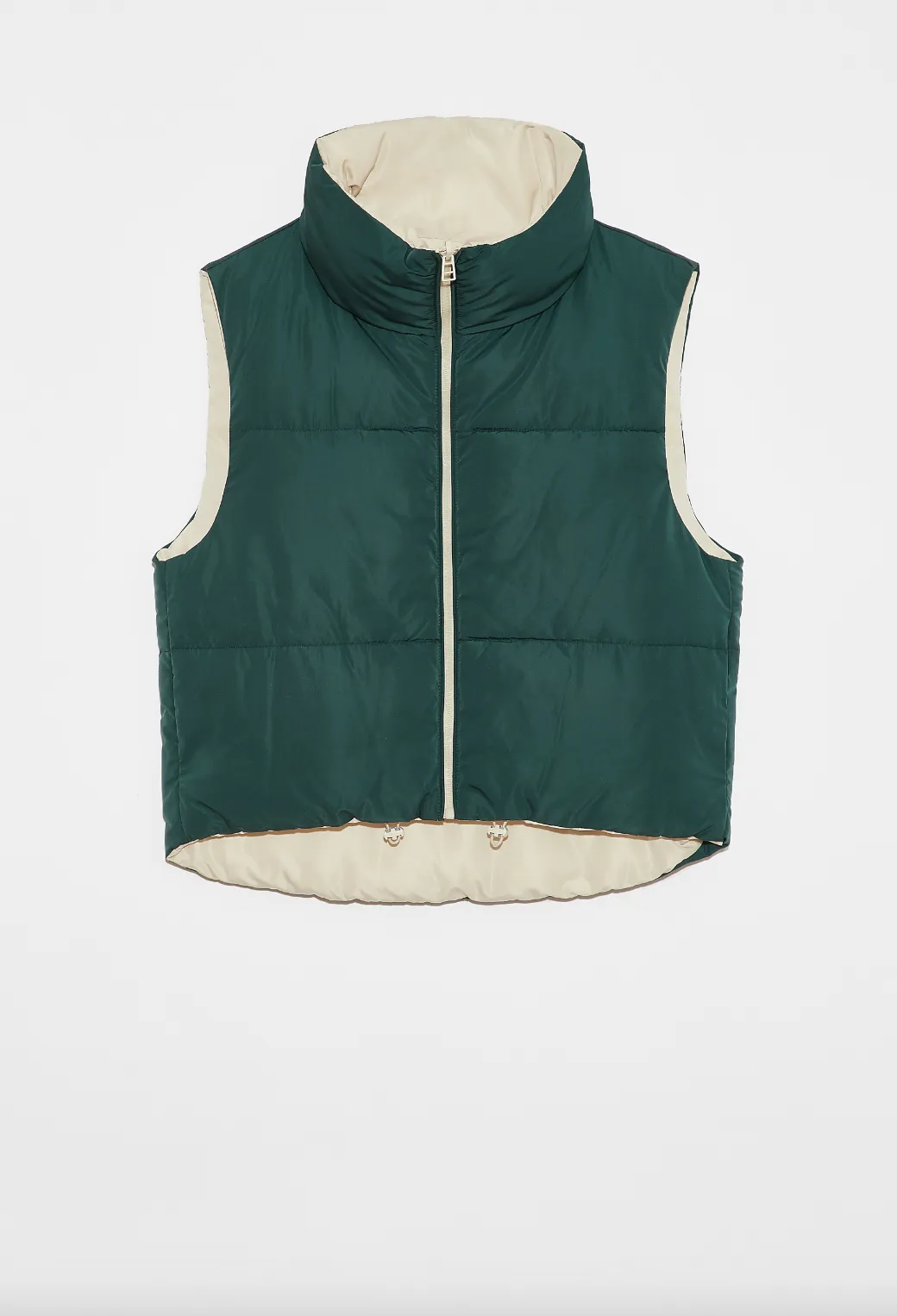 Kansas Reversible Puffer - Green White