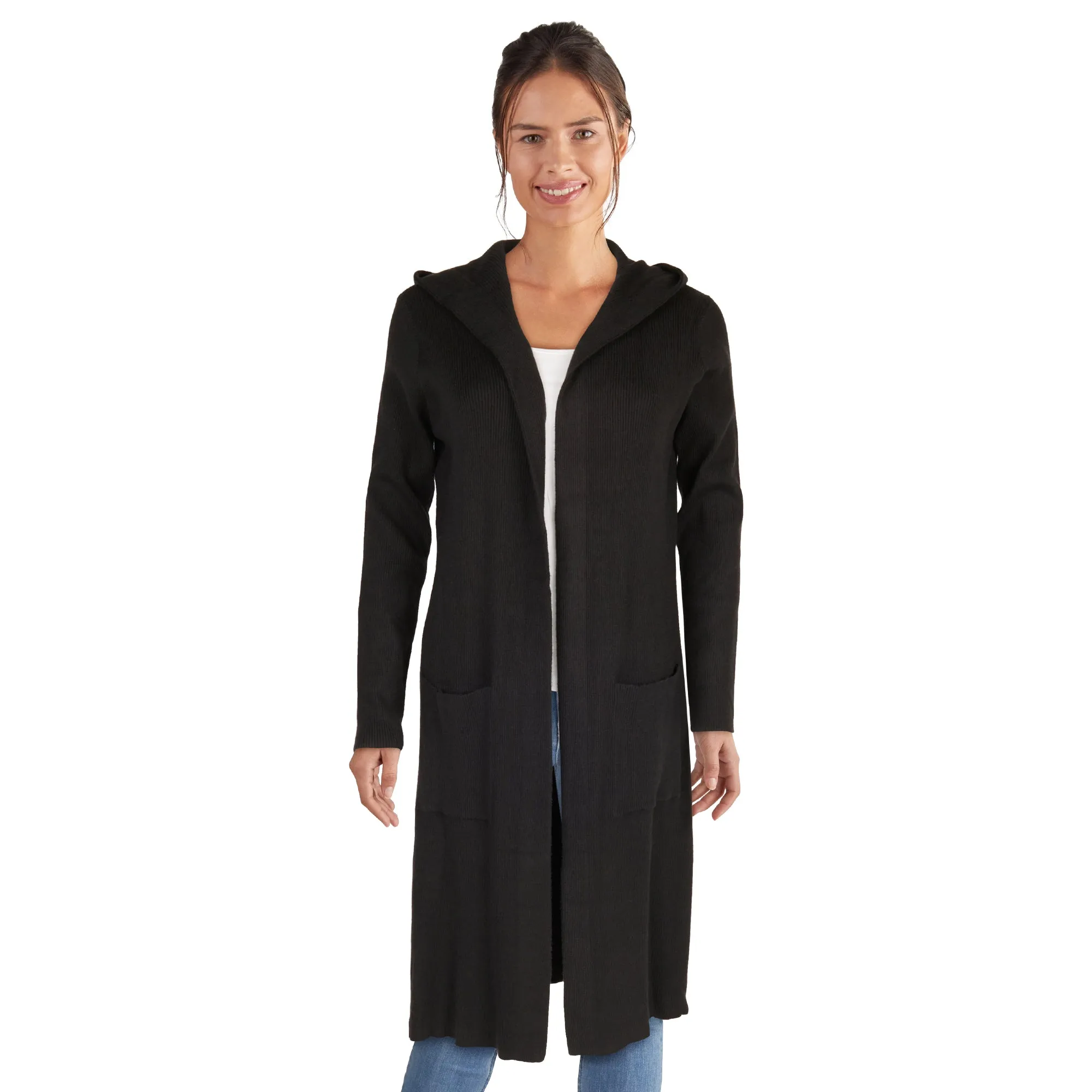 lily morgan Women's Hooded Long Cardigan