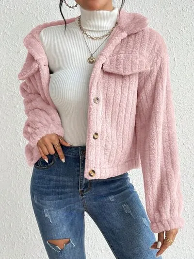 London Hot Fuzzy Button Up Jacket | 9 Colors