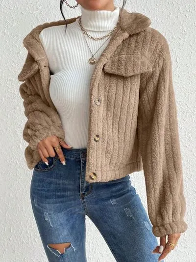 London Hot Fuzzy Button Up Jacket | 9 Colors