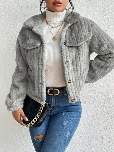 London Hot Fuzzy Button Up Jacket | 9 Colors