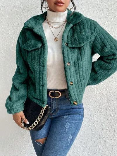 London Hot Fuzzy Button Up Jacket | 9 Colors