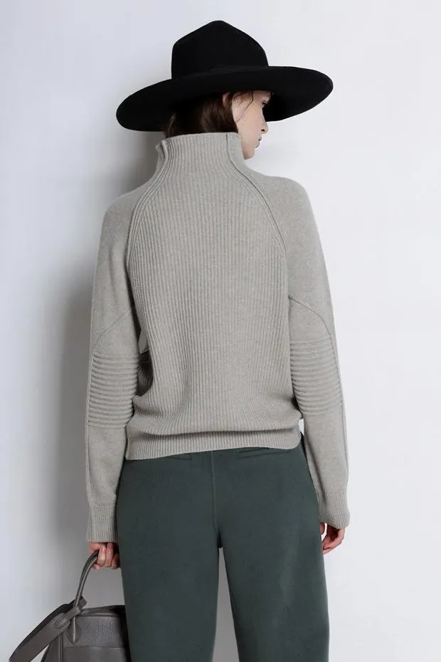 Lori Funnel Turtleneck Wool Sweater - 4 Colors