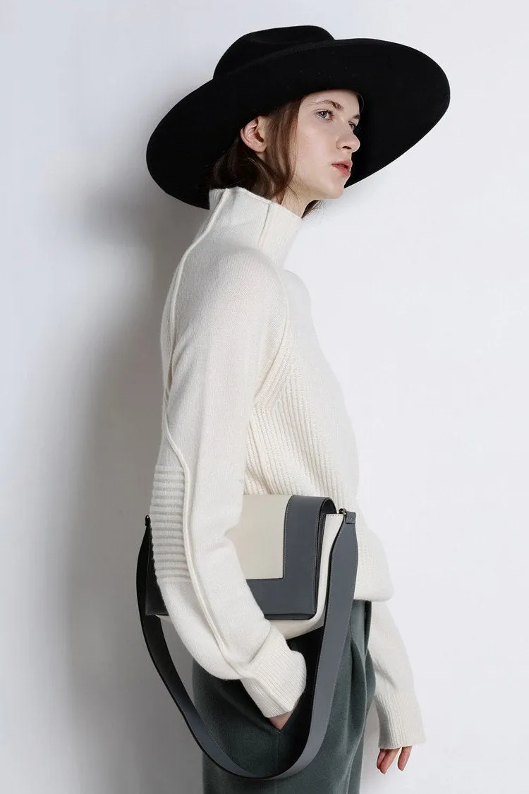 Lori Funnel Turtleneck Wool Sweater - 4 Colors