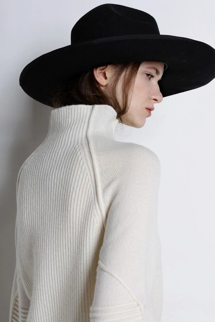 Lori Funnel Turtleneck Wool Sweater - 4 Colors