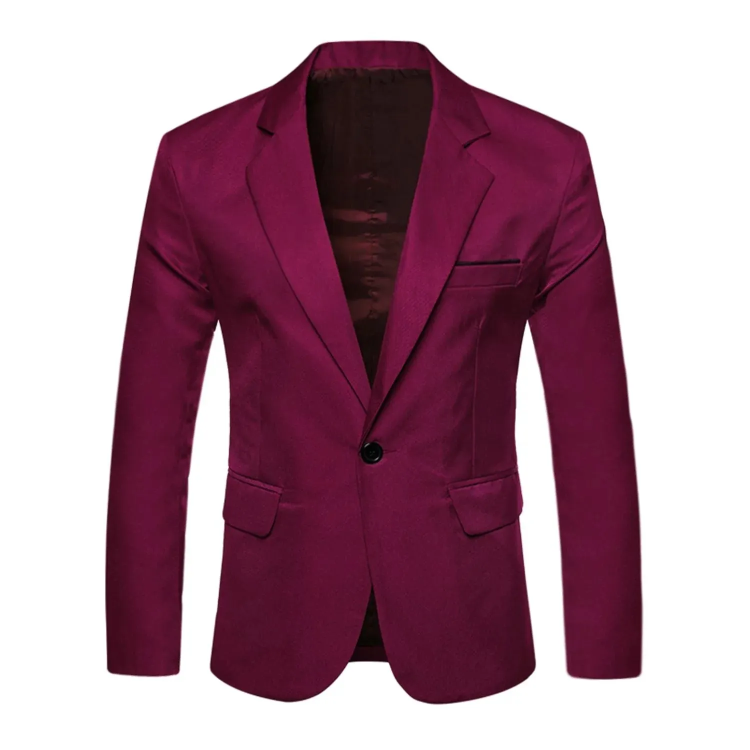 Men's business fitted jacket with one button, business jacket Lars Amadeus