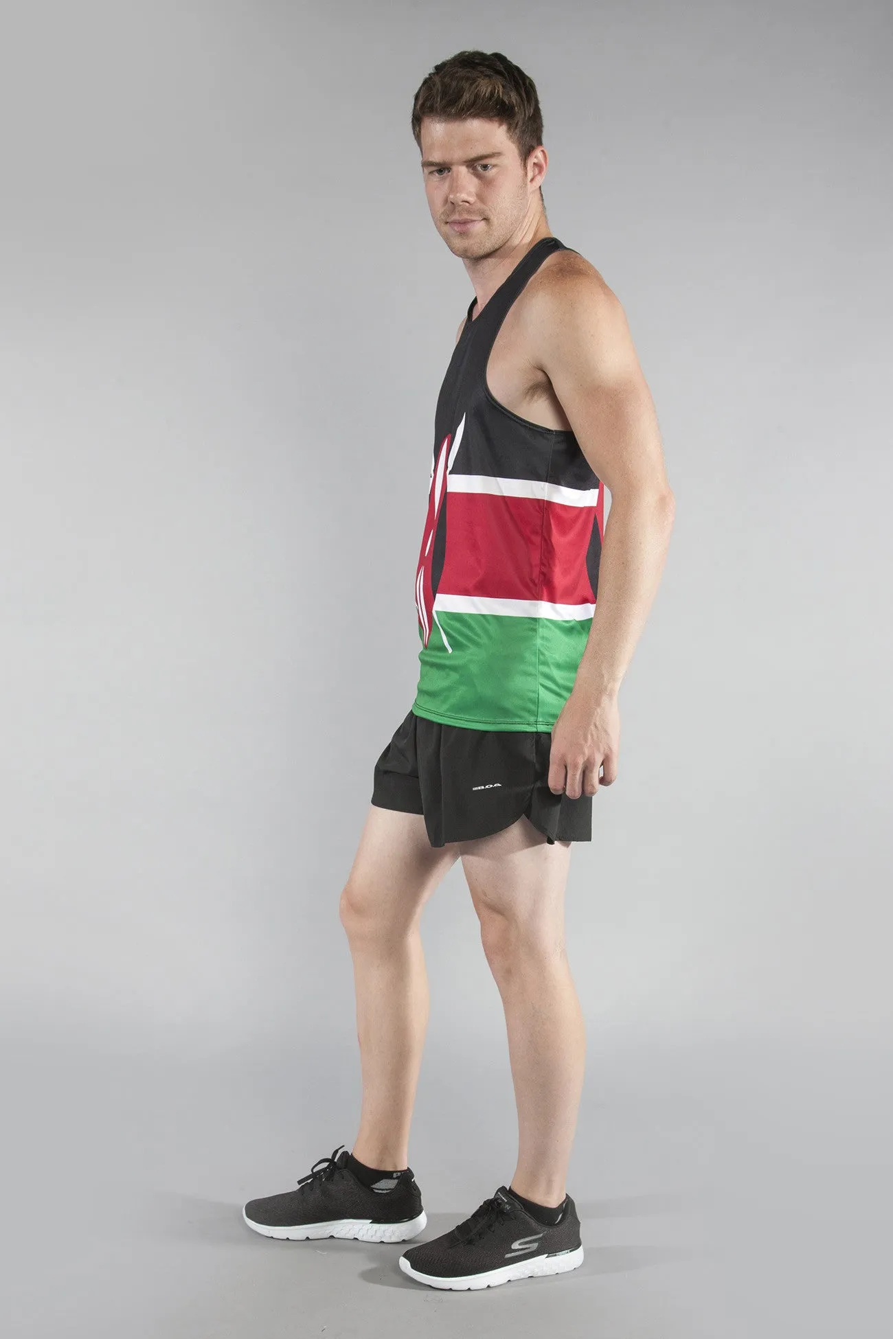 Men's Printed Singlet- Kenya