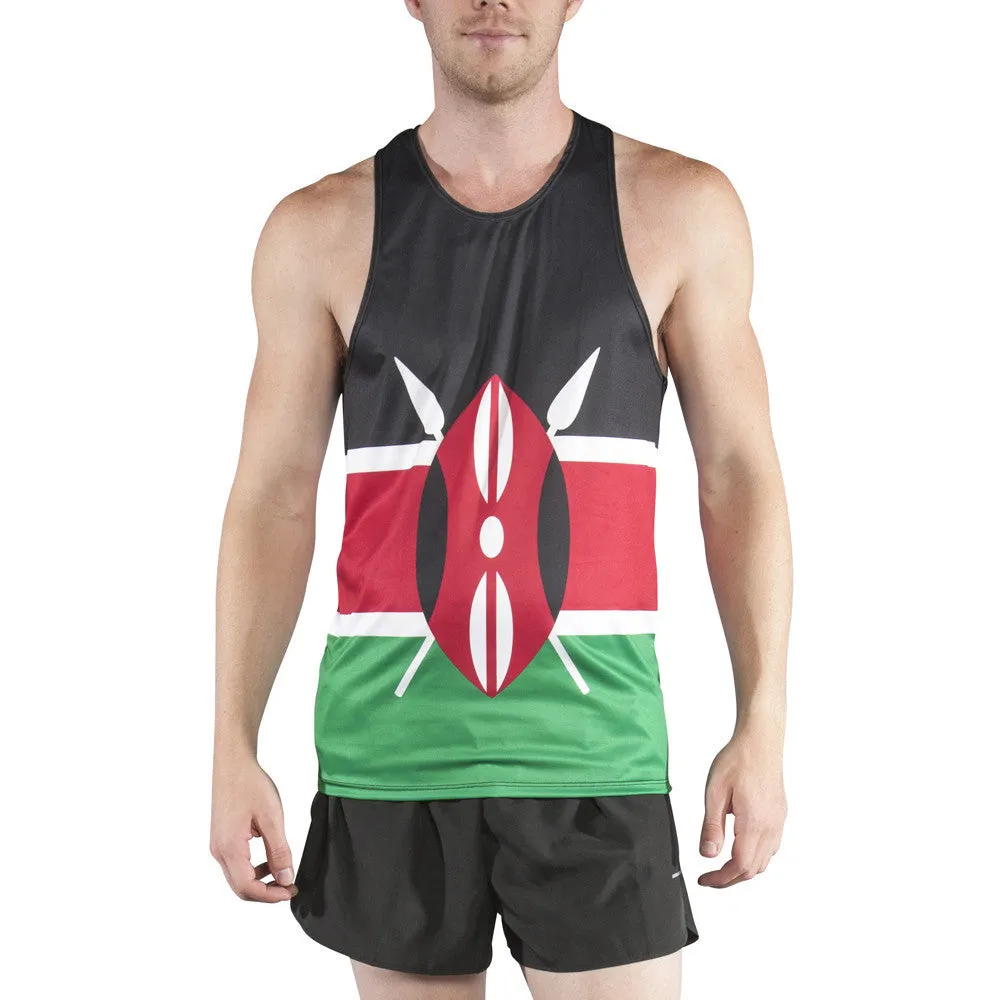 Men's Printed Singlet- Kenya