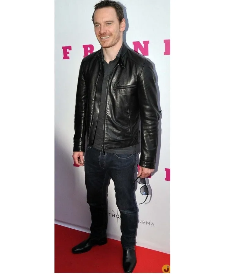 Michael Fassbender Black Leather Jacket