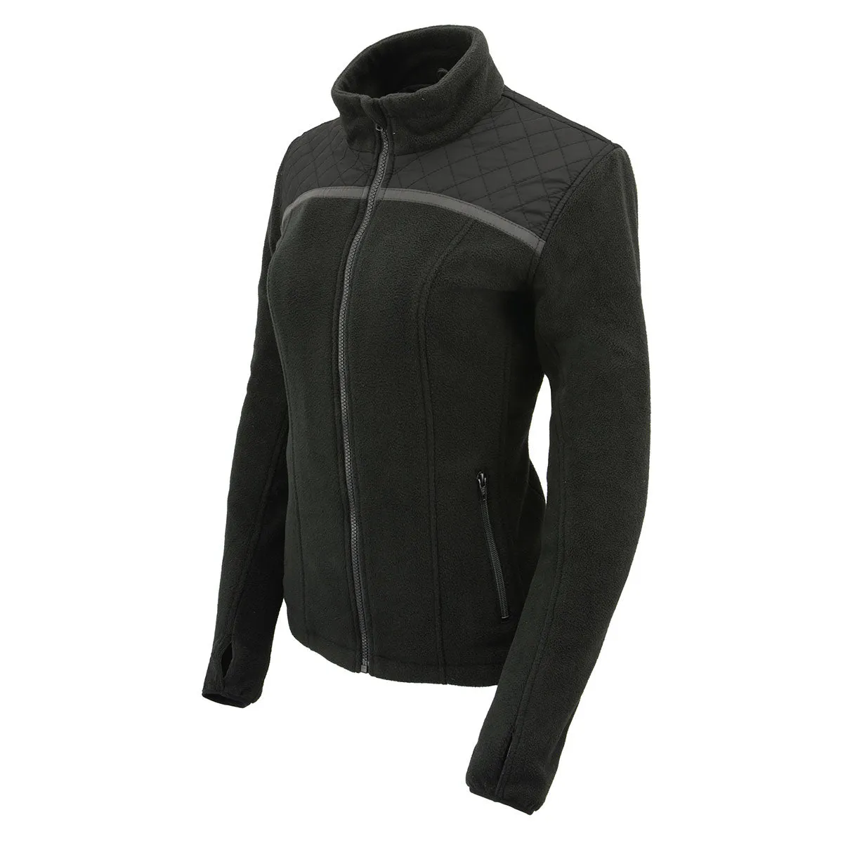 Milwaukee Leather MPL2784 Women's Black Micro Fleece Jacket with