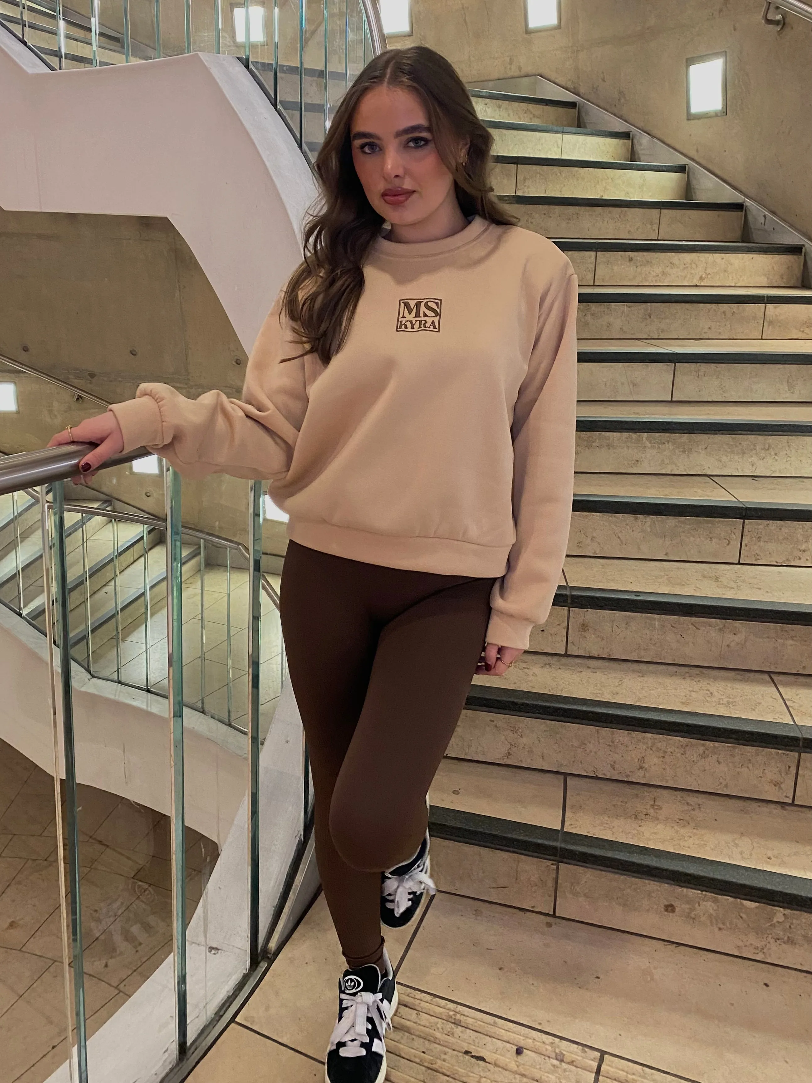 Miskyra Embroidered Sweatshirt - Stone