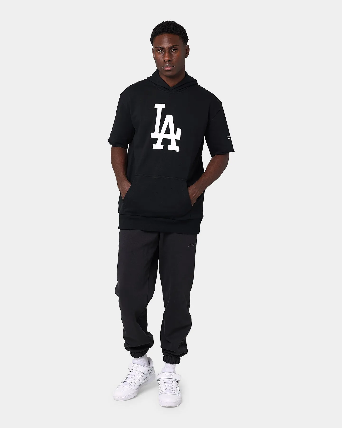 New Era Los Angeles Dodgers Oversized Short Sleeve Hoodie Black