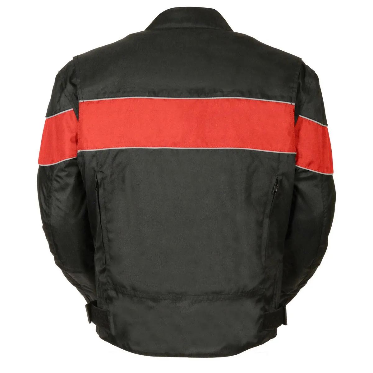 NexGen Men’s SH212104 Black and Red Nylon Racer Jacket