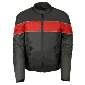 NexGen Men’s SH212104 Black and Red Nylon Racer Jacket