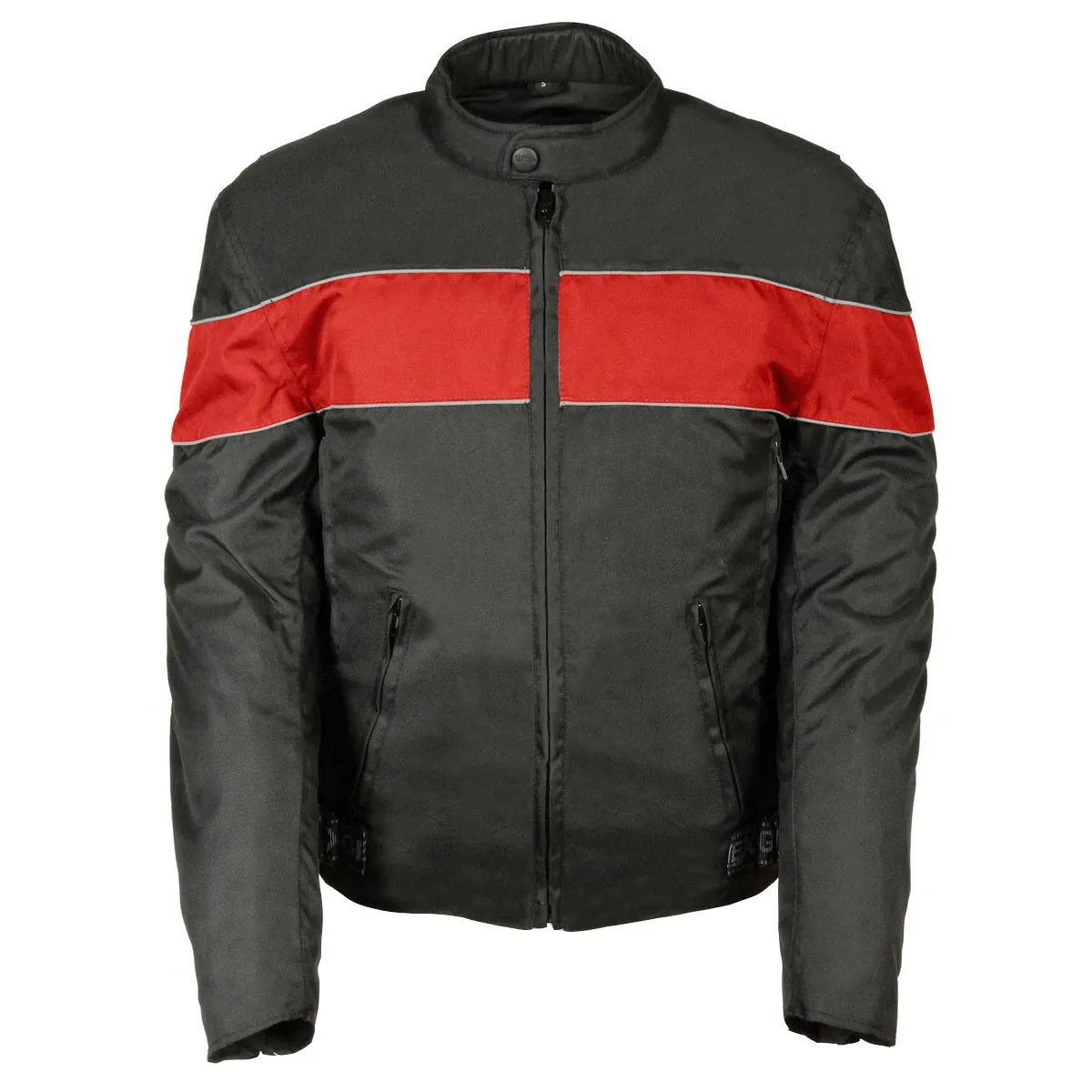 NexGen Men’s SH212104 Black and Red Nylon Racer Jacket