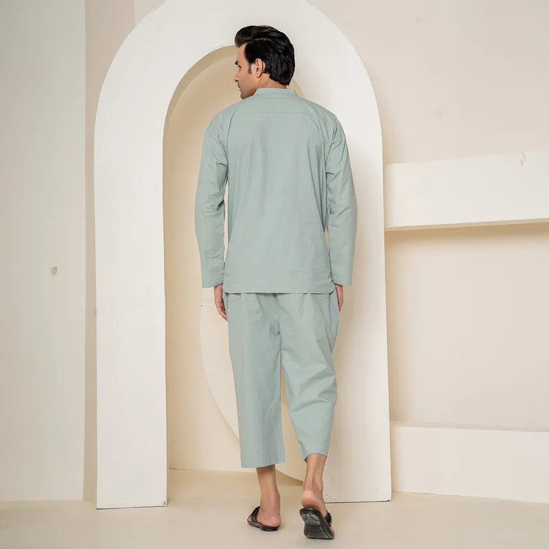 Organic Cotton Men's Sleepwear Set | Green | Azo-Free Dyed