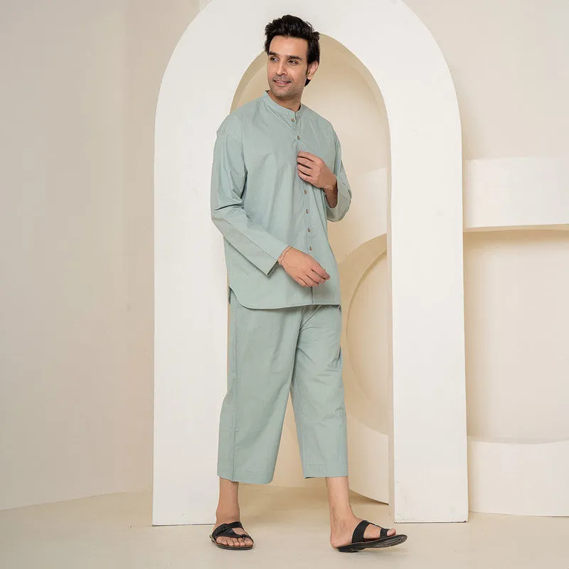 Organic Cotton Men's Sleepwear Set | Green | Azo-Free Dyed