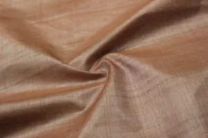 Peach Tussar Silk Fabric