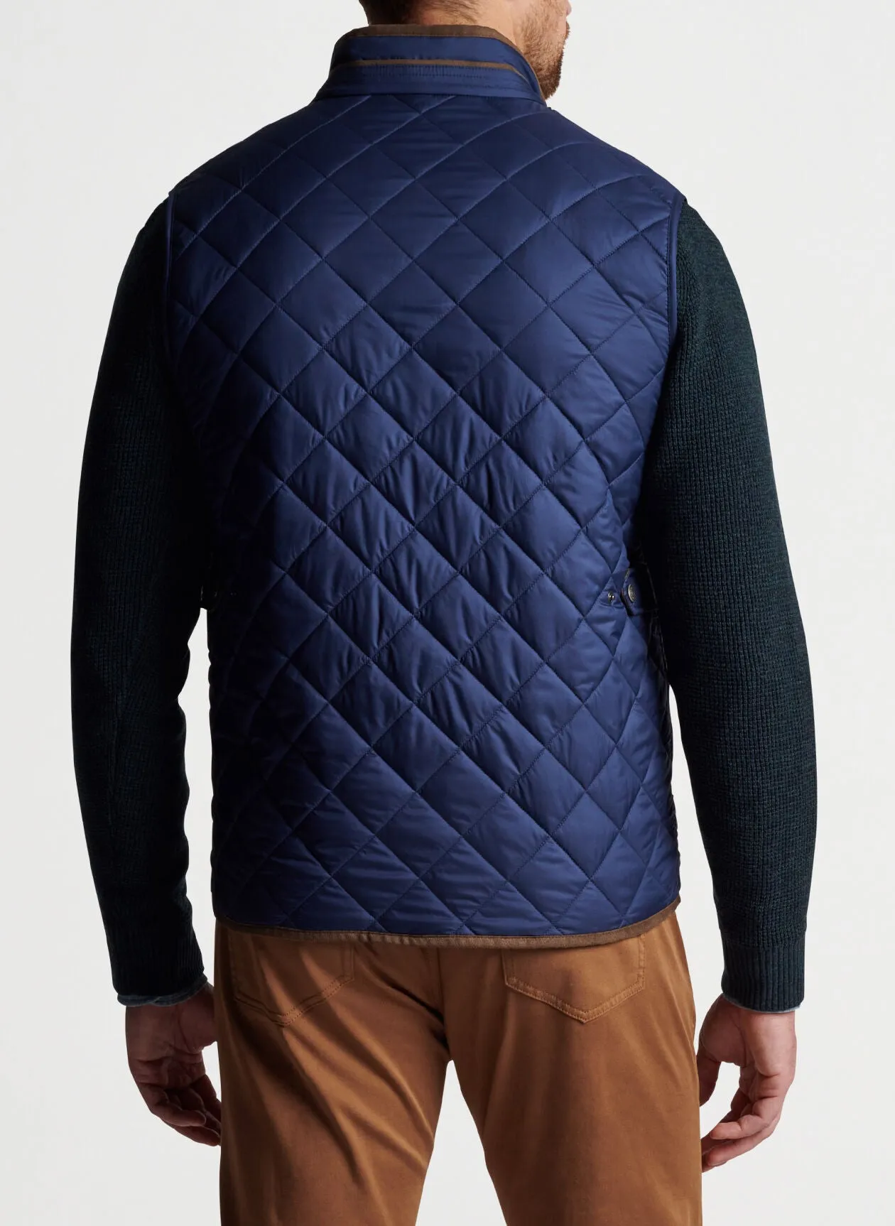 PETER MILLAR ESSEX QUILTED TRAVEL VEST - NAVY