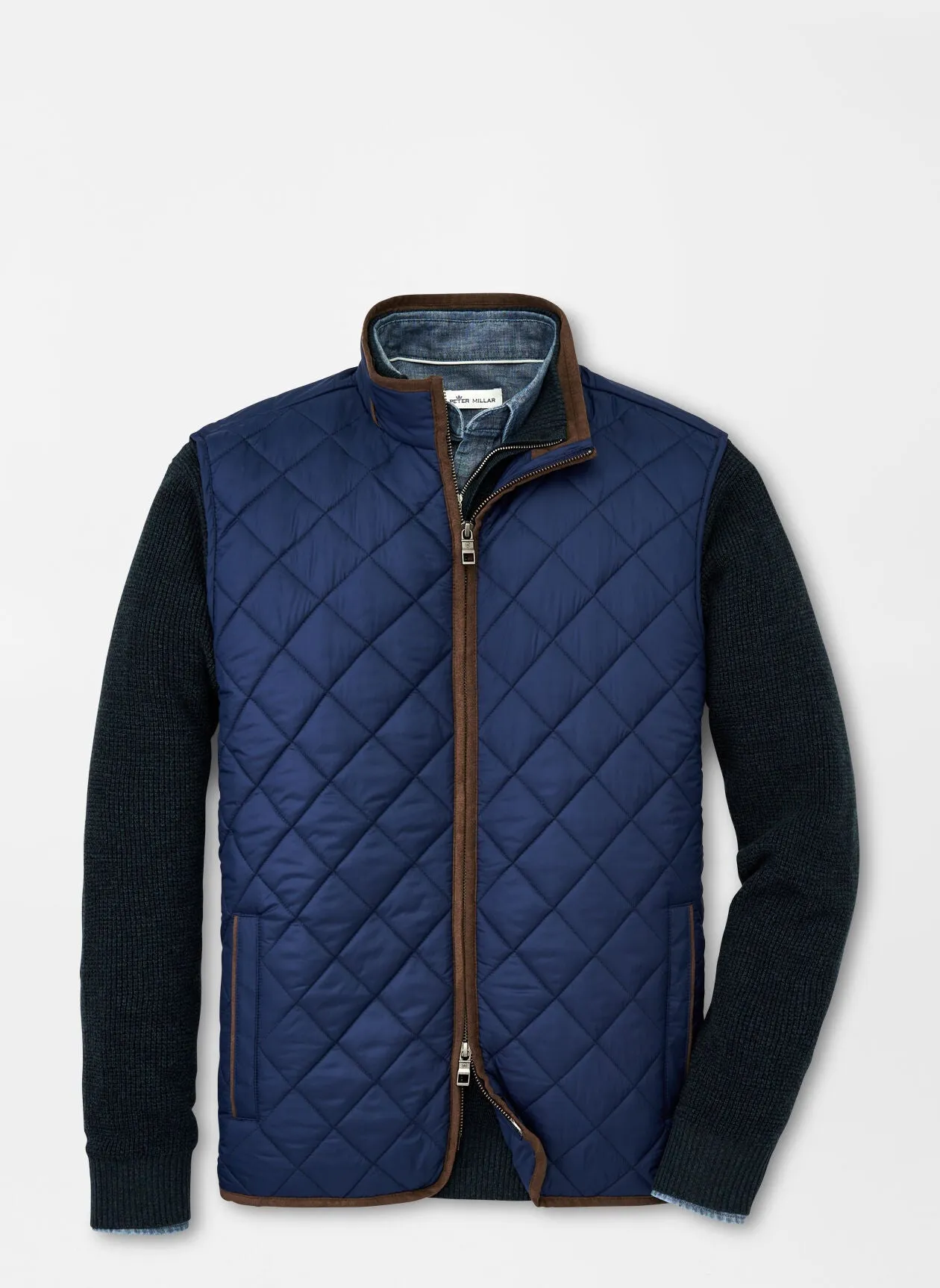 PETER MILLAR ESSEX QUILTED TRAVEL VEST - NAVY